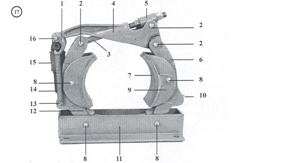 10 x 4 Type H Brake, J-2926 (New Style), P/N 115909