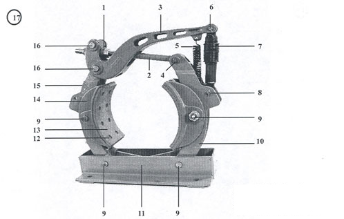 14 x 6 Type H Brake, J-2929 (Old Style), P/N 116015