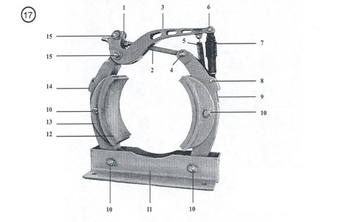 18 x 8 Type H Brake, J-2932 (Old Style), P/N 114285