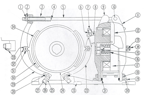 No. 505 10" D-C Magnetic Brake