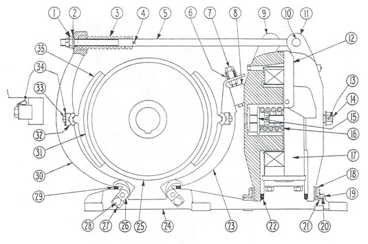 No. 505 13" D-C Magnetic Brake